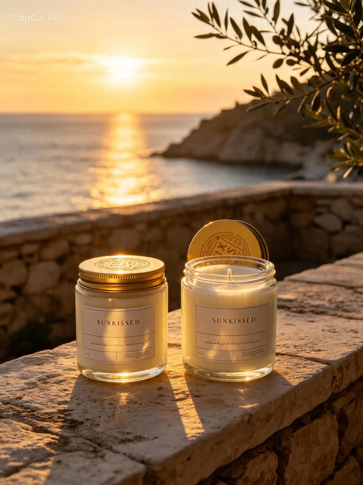 SUNKISSED 🍊✨ · Vela artesanal de soja · Naranja & Cítrico Mediterráneo