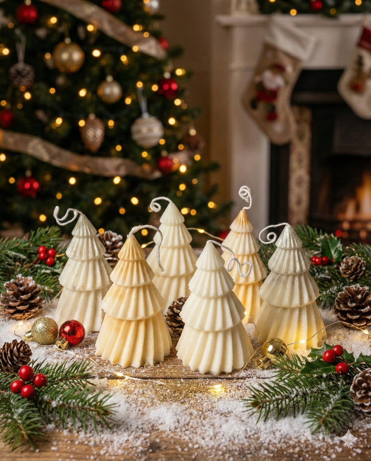 ÁRBOL NAVIDEÑO · Vela artesanal de soja · Cardamomo, Cachemira & Sándalo