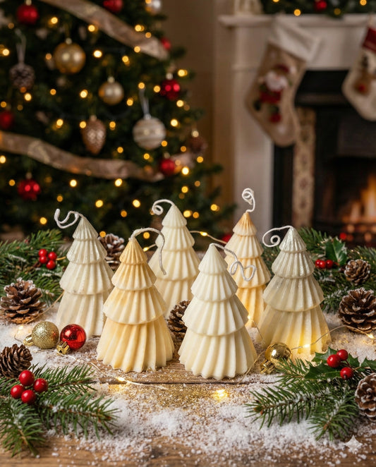 ÁRBOL NAVIDEÑO · Vela artesanal de soja · Cardamomo, Cachemira & Sándalo