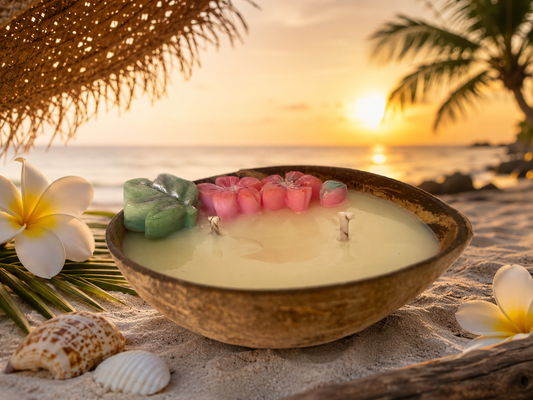 Vela de Coco · Tropical Ritual · Vela artesanal de soja en cáscara de coco