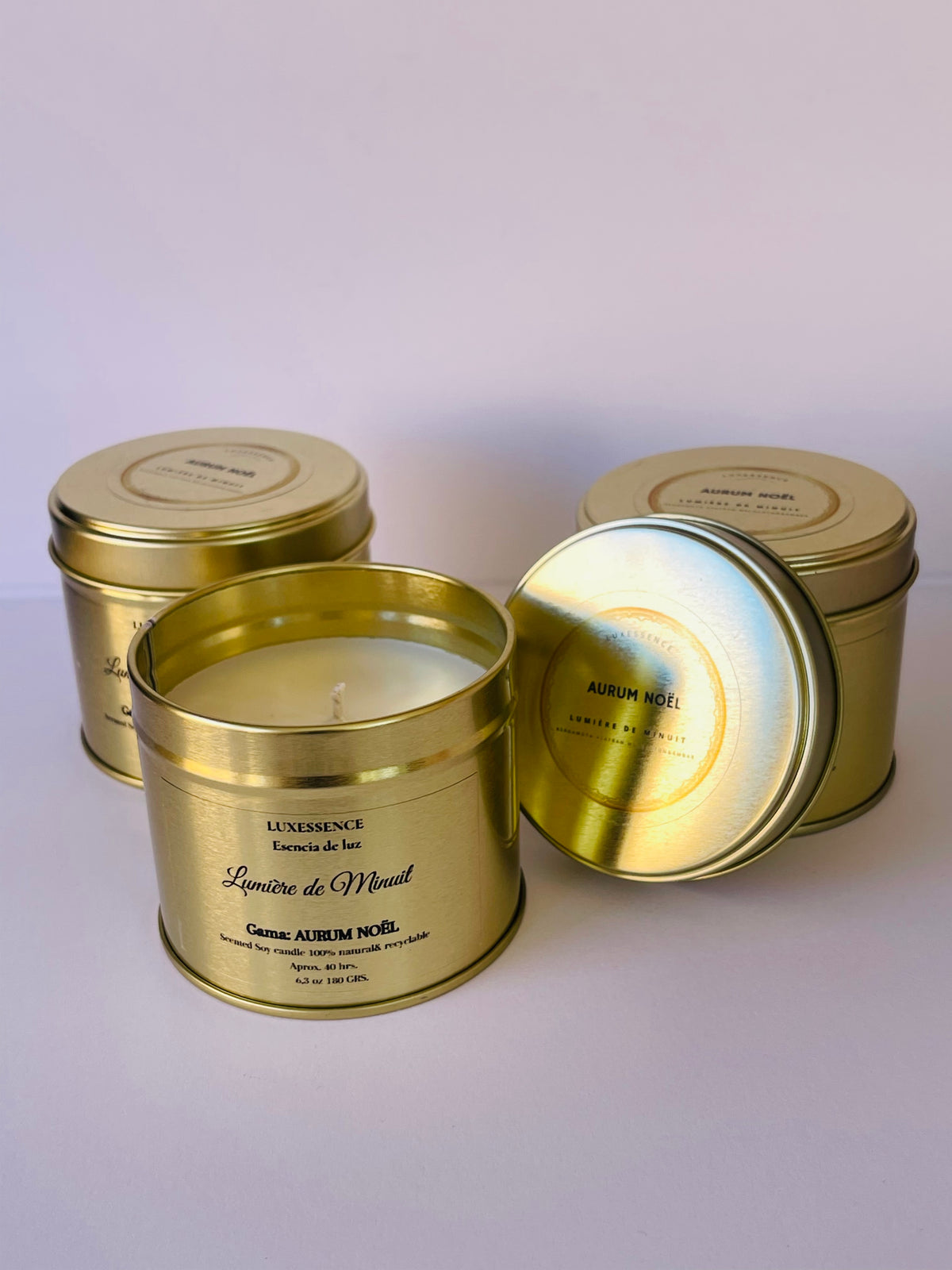 LUMIÈRE DE MINUIT · Vela artesanal de soja · Bergamota, Sándalo & Patchouli
