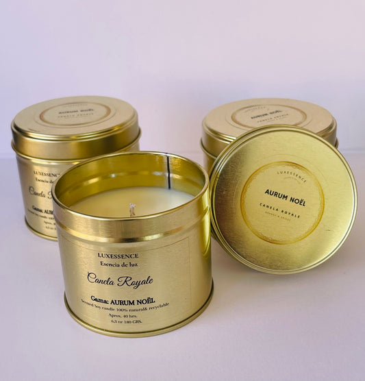 CANELA ROYALE · Vela artesanal de soja · Canela, Clavo & Jengibre