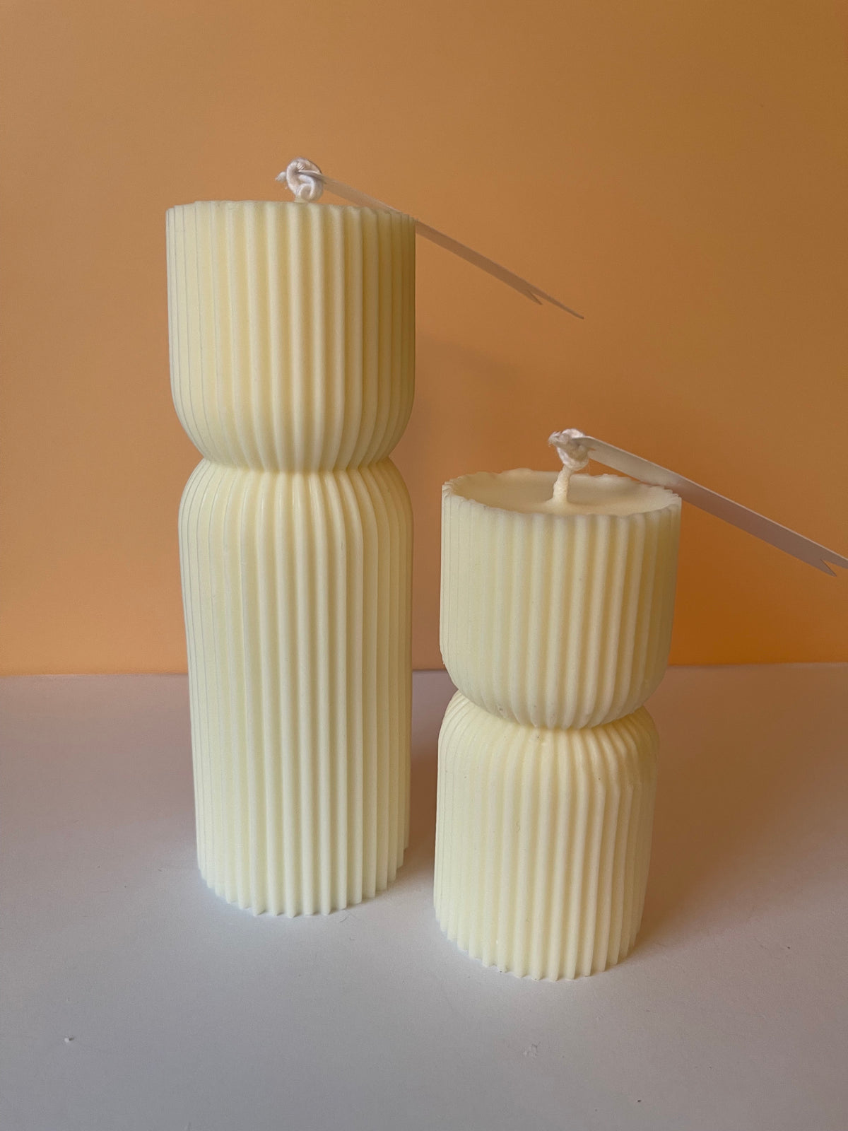 BIANCA · Luz de Vainilla · Vela escultórica de soja · Vainilla Polinesia