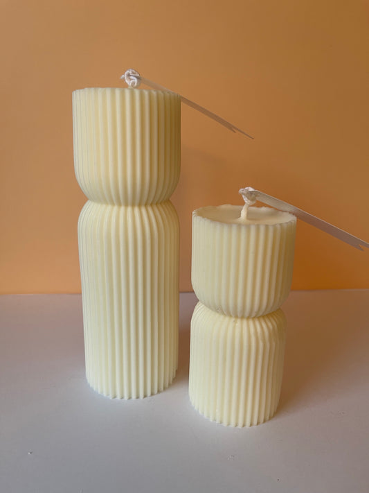 BIANCA · Luz de Vainilla · Vela escultórica de soja · Vainilla Polinesia